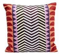 Kare Design Coussin Colour Block Zig Zag - Multicolore - 45 x 45 cm - Housse Amovible avec Fermeture éclair - Coussin décoratif avec Rembourrage - Coussin décoratif de canapé