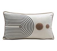 Kare Design Coussin magnétique - Housse Amovible avec Fermeture éclair - avec Rembourrage - Design Abstrait - Coussin décoratif, Accessoire pour la Maison - Housse Aspect Velours - 50 x 30 cm (H x l)