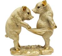 Kare Design Déco cochons Curieux dorés