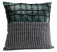 Kare Design Ella Duo Coussin décoratif, Accessoire pour la Maison, Housse Amovible, avec Fermeture éclair, avec Rembourrage, Aspect Cuir, 45 x 45 cm (H x l)