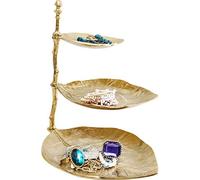 Porte-bijoux feoeilles dorées 45cm Kare Design