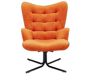 Kare Design Fauteuil pivotant Oscar Velours Orange