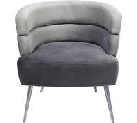 Fauteuil Sandwich Velours Gris Kare Design Gris