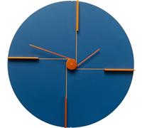 Kare Design Felice Horloge Murale Bleue 30 cm de diamètre Horloge Moderne Minimaliste Cadre en Aluminium Mouvement à Quartz Montage Mural Pile Non Incluse