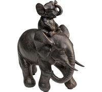 Kare Design Figurine Décorative Elefant Dumbo Uno, Marron/Noir, Animal Éléphant, Deco Intérieur, Décoration Chambre, Salon, 19x18x9cm (H/L/P)