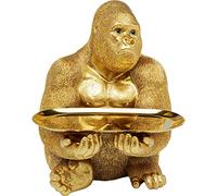 Kare Design Figurine Décorative Gorilla Butler, Or, Animal Singe, Élégante, Sculpture, Deco Intérieur, Decoration Chambre, Salon, Maison, Cadeau, 37 x 29 x 32 cm, Gold