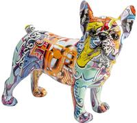 Kare Design Figurine déco Grafitti Dog, Multicolore, 20x24x10 Cm, Article Cadeau déco Statue déco Accessoire déco, Statue, Objet de Collection, Déco de Table, Motif Animal sculptural, Salon