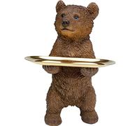 Kare Design Figurine déco Butler Standing Bear, Marron, 34x23x20 Cm, Article Cadeau déco Statue déco Accessoire déco, Statue, Objet de Collection, Déco de Table, Motif Animal sculptural, Salon