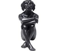 Kare Design Figurine Décorative Dog Marc, Noir, Animal Chien, Moderne Figurine, Sculpture, Deco Intérieur, Décoration Chambre, Salon, 33x26x17 cm (H/L/P)