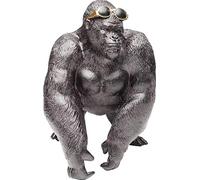 Kare Design Figurine Décorative Monkey Beach, Noir/Or, Animal Singe, Fait à la Main, Sculpture, Deco Intérieur, Décoration Chambre, Salon, Maison, Cadeau, 20x20x14cm (H/L/P)