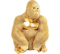 KARE Figurine décorative Monkey Gorilla Side – Doré, fait à la main, 39x30x28 cm