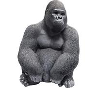 Kare Design Figurine Décorative Monkey Gorilla Side, Noir, Animal Singe, Sculpture, Deco Intérieur, Décoration Chambre, Salon, Cadeau, 39x30x28 cm (H/L/P)