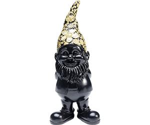 KARE Design Figurine Décorative Nain Standing, Noir-Doré, Élégante, Sculpture, Deco Intérieur, Decoration Chambre, Salon, Maison, Cadeau, 30 x 10 x 12 cm