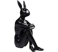 Kare Design Figurine Décorative Rabbit Gillie, Noir, Animal Lapin, Sculpture, Deco Interieur, Decoration Chambre, Salon, Maison, 39x26x15cm
