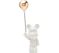 Kare Design Figurine d'ours en Ballon - Blanc - Taille XL - Accessoire de décoration - Ours avec Ballon - Motif Animal - Fait à la Main - 54 x 17 x 11 cm (H x l x P)