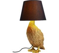 Kare Design Lampe à Poser Animal Duck, Oie, Or/Noir, Abat Jour Coton, Lampe de Table, Decoration Chambre à Coucher, Deco Intérieure, Decoration Chambre, Maison, 58x31x35cm (Ampoule Non Incluse)
