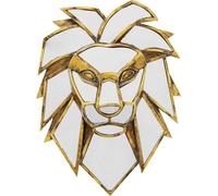 Kare Design Lion Mirror Objet mural, doré, élégant, objet décoratif de chambre, décoration murale, accessoire, motif animal, miroir, salon, couloir, bureau à domicile, 35 x 27 x 5 cm (H x l x P)