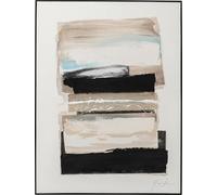 Kare Design Lontano Impression sur toile Beige/noir 120 x 90 cm, 3D, cadre en bois massif, moderne, abstrait, salon