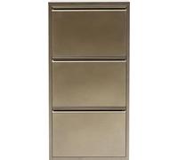 Kare Design Meuble à Chaussures Caruso 3, Bronze, Acier, Meuble chaussure, Rangement chaussure, Rabattable, pour Couloir, Entree, Salon, Chambre 103x50x14 cm (H/L/P)