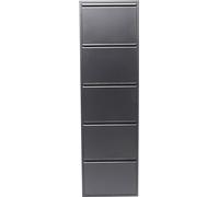Kare Design Meuble à chaussures Caruso 5, anthracite, acier, meuble chaussure, rangement chaussure, rabattable, pour couloir, entree, 170x50x15cm, Antrazit