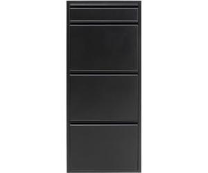 Armoire à Chaussures Blanche Germania - 140x85x19 Cm, 12 Paires, Faible Profondeur - Idéale Couloir étroit, Montage Facile