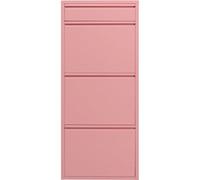 Kare Design Meuble à Chaussures Caruso, Rose, 4 Compartiments Basculants