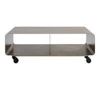 Kare Design Meuble TV Lounge à roulettes Bronze