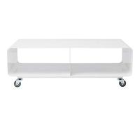 KARE Meuble TV blanc à roulettes