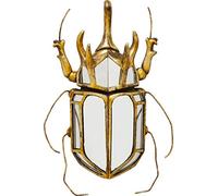 Kare Design Miroir Décoration Murale Beetle, Verre Doré, 25x39x6 cm | Miroir en forme de coccinelle, pour salon, chambre, couloir ou bureau