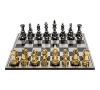 Kare Design Objet Décoratif Chess, Argent, Or, Élégante, Sculpture, Deco Intérieur, Decoration Chambre, Salon, Bureau, Maison, Cadeau, 60 x 60 x 5 cm