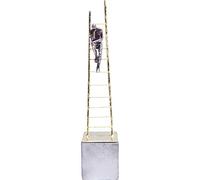 Kare Design Objet Décoratif Elements Climbing Man, Or/Noir, Acier, Moderne Figurine, Sculpture, Deco Intérieur, Décoration Chambre, Salon, Maison, Cadeau, 41x9x9 cm (H/L/P)