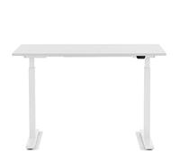 Kare Design Office Meuble de Bureau à Double Moteur électrique en continu avec Plateau de Table, siège Debout et Bord en Plastique ABS Blanc 120 x 70 cm
