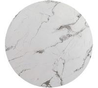 Kare Design Plateau de Table Schickeria Effet marbre Blanc Diamètre - 110cm