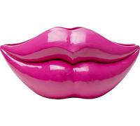 KARE Design Pot décoratif Lips Fuchsia Bouche lèvres Baiser Fleurs séchées Style Pop Art Cadeau Mariage décoration Chambre Fille 28 cm
