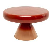 Kare Design RICI Colore, Table d'appoint, Rouge, 60 cm de diamètre, Table Basse, étagère, Table de Salon, Structure en Acier, Ronde
