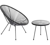 Kare Design Salon de Jardin Acapulco Noir