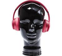 Kare Design Support-écouteur, Noir, Verre Recyclé Laqué, Tête pour Casque, Sculpture, Deco Intérieur, Décoration Chambre, Salon, Maison, Cadeau, 29x21x21 cm (H/L/P)