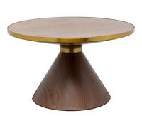 Kare Design Table Basse Cono - Marron - Diamètre : 70 cm - Aspect Bois - Ronde - Rétro
