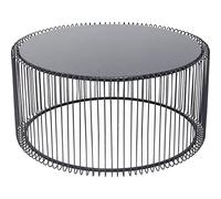 Kare Design Table Basse Ronde Wire 80cm Noire