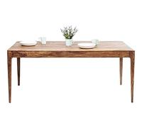 Kare Design Table Brooklyn, nature-marron, bois massif, table a manger pour 6-8 personnes, meuble de salon, cuisine, 200x100cm