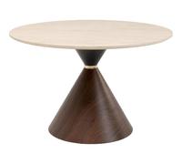 Kare Design Table Cono Travertino 120cm Noyer