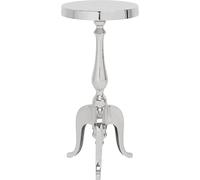 Kare Design Table d´Appoint Barocco Alu, Argent, Rond, Table de Salon, Diamètre 27 cm, Capacité de Charge max 20kg, Meuble, Deco Intérieur, Décoration Chambre, Salon