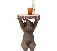 Kare Design Table d'Appoint Animal Elephant, Marron/Gris, Rond, Diamètre 35 cm, Table de Salon, Meuble, Cadeau, Deco Intérieur, Décoration Chambre, Maison