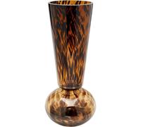 Kare Design Vase Caramel en Verre Marron 35 cm - Vase décoratif Fait Main pour Fleurs