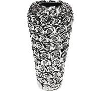 Kare Design Vase Rose Multi, Argent, Faïence, Motif de Roses, Pour Fleur, Arrangements Floraux, Decoratif, Deco Intérieur, Décoration Chambre, Salon, Couloir, Cadeau, 37x18x18cm