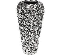 Kare Design Vase Rose Multi, Argent, Faïence, Vase Decoratif, Deco Intérieur, Décoration Chambre, Salon, Couloir, Maison, Cadeau, Fait à la Main, 45x22x22 cm (H/L/P)