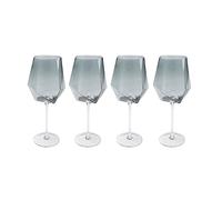 Kare Design Verres à vin Diamond fumé Set de 4
