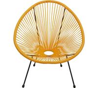 Kare Fauteuil de Jardin Acapulco Orange Design | Chaise de jardin, fauteuil de relaxation, meubles de salon pour balcon, jardin, terrasse, structure en acier noir