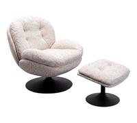 Kare Fauteuil pivotant et Repose-Pieds Stanford Design