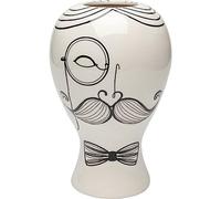 Kare Favola Men Vase décoratif pour Fleurs Noir/Blanc 30 cm